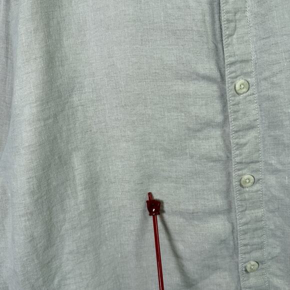 Tommy Bahama Button Up Shirt Men's XXL Linen Cream Tropical Breathable Pocket - Picture 15 of 16